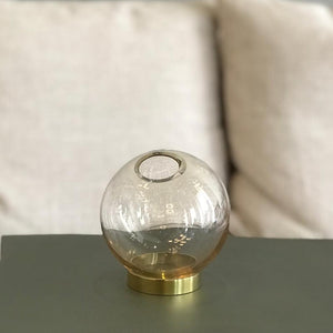 Globe Vase - Amber/Gold