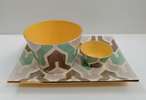 Flame Bowls and Trays (Yellow/Green)