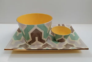 Flame Bowls and Trays (Yellow/Green)