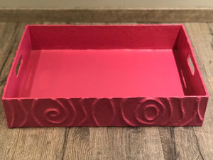 Pink Rectagular Tray