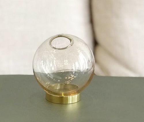 Globe Vase - Amber/Gold