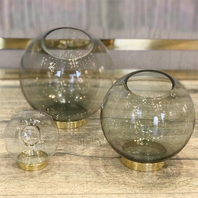 Globe Vase - Black/Gold