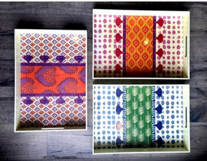 Patterned Rectangular Tray
