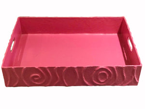 Pink Rectagular Tray