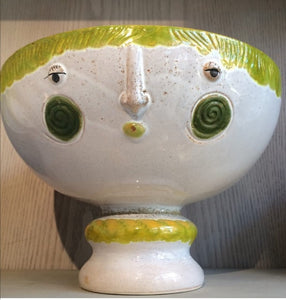 Green Smiley face - Vase